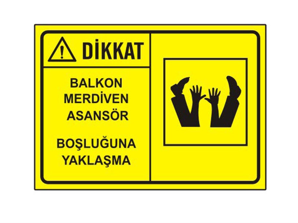 BALKON MERDİVEN ASANSÖR BOŞLUĞUNA YAKLAŞMA