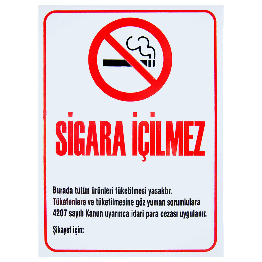 SİGARA İÇİLMEZ