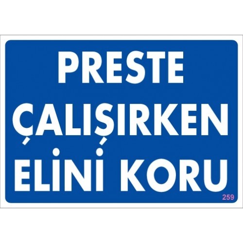 PRESTE ÇALIŞIRKEN ELİNİ KORU